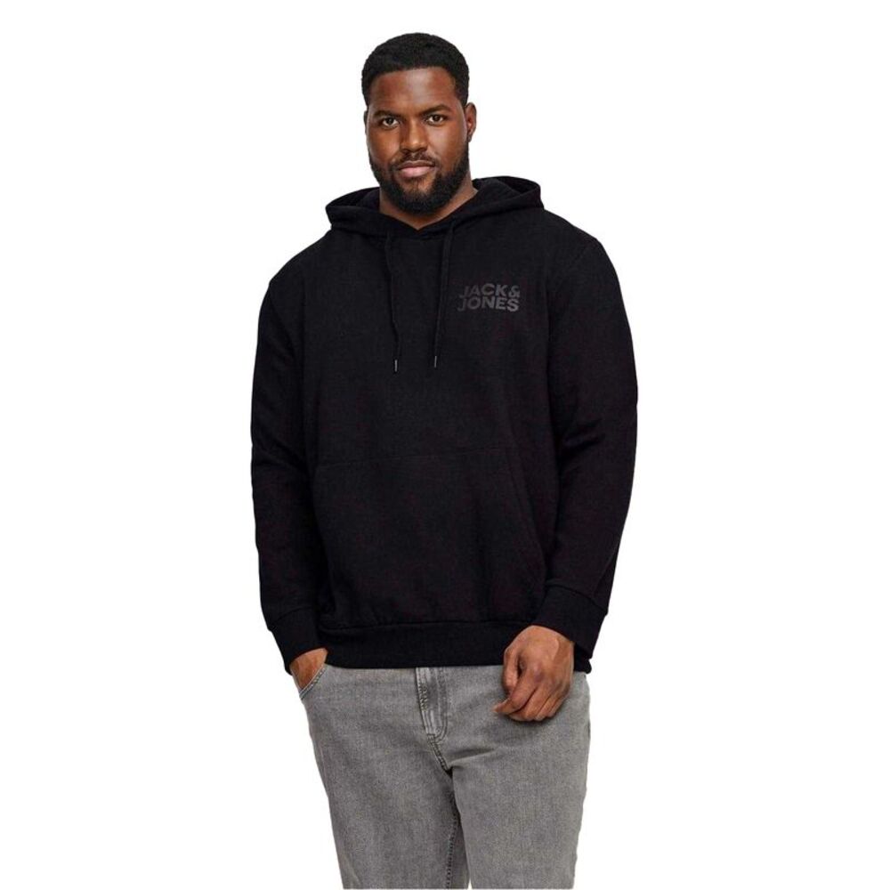 Jack And Jones Mens Logo Hoodie / Black